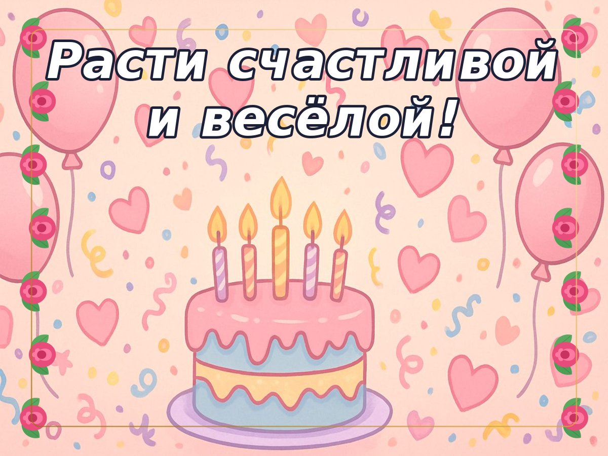 Открытка «ДР девочке»