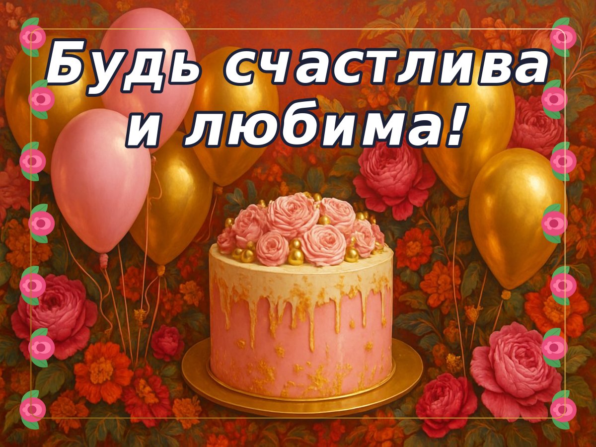 Открытка «ДР женщине»