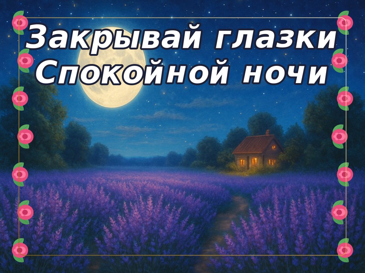 Открытка «Доброй ночи»