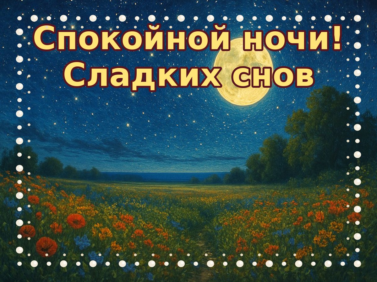 Открытка «Доброй ночи»
