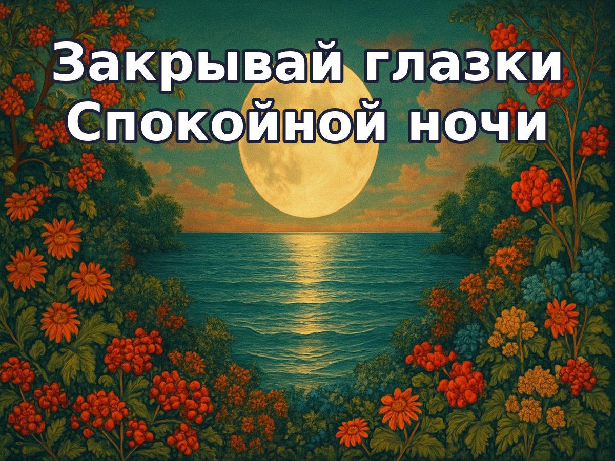 Открытка «Доброй ночи»