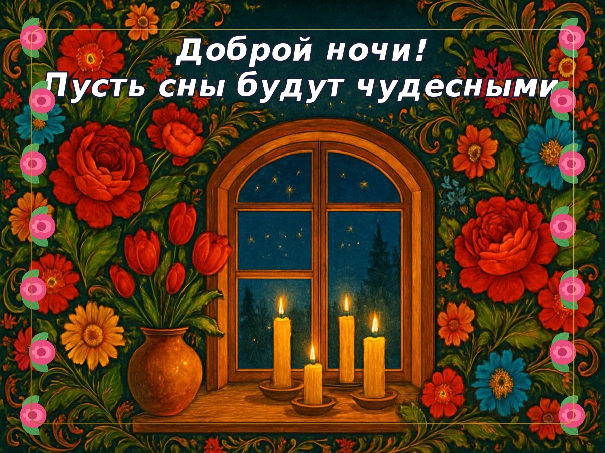 Открытка «Доброй ночи»